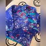 Patagonia  Blue and Red Owl Sweater Pajama Top Photo 3