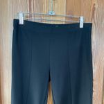 Clara Sun Woo Stretch Ponte Knit Kick Front Slit Black Pull on Pants Photo 5