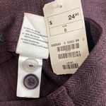 H&M Wide leg cuffed trousers, NEW ladies 8 burgundy herringbone tweed, pants Photo 5