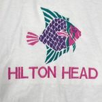 Vintage 80s Hilton Head Single stitch Tropical Fish T Photo 1