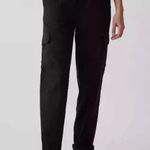 Gap XL Cargo Pants Mid Rise Black Twill Pull On Boho Elastic Waist Boho Grunge Photo 1