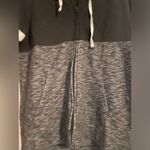 PINK - Victoria's Secret Pink VS Black and Gray Zip Up Hooded Sweatshirt Size XS Warm Soft Cozy Logo Photo 2