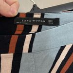 ZARA  beach pants striped white brown black blue medium Photo 3