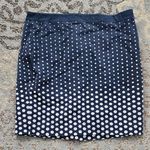 Tommy Hilfiger Polka Dot Illusion Pencil Skirt Navy White 8 Photo 0