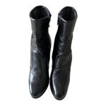 Black Italian Genuine Leather Ankle Booties Size 6 Photo 4