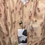 Vintage Silk Deadstock Elegant Gold Sequin Women's Corset Top gold floral Size XL Photo 5