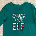 Xhilaration Express Your Elf Christmas Holiday Santa Long Sleeve Dress Pajamas Photo 2