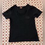 Harley Davidson Vintage Y2K 2000  Lace V Neck Black Short Sleeve Size Medium Photo 6