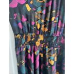 Peyton Jensen‎ Womens Large Black Floral Maxi Dress Sleeveless Smocked Waist Photo 3