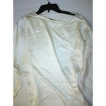 New Womens Designer Josie Natori Silk Top S NWT Champagne Beige Off White LS Photo 11
