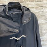 Crew Clothing Co. Womens M Jacket Unisex Blue Duffle Canvas 100% Cotton Zip Hood Size M Photo 1