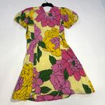 BANJANAN Yellow Pink Bright Florals Puff
Sleeves Mini Gracia Dress Size XS Photo 6