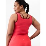 Athleta  S Signature Rib Square Neck Crop Tank Punch/Redwood Small Photo 4