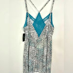 Vince Camuto 🆕  Blue Lace Animal Print Chemise Photo 7
