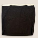 Sisterhood | Strapless Black Top with White Trim | Size Medium | Pre Photo 0