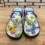 Brighton  Breeze Wedge Butterfly Flip Flop Size 9 Photo 0