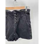 American Eagle  AEO Black Button Fly High-Rise Mom Shorts Women's Size‎ 2 Photo 2