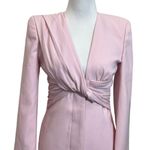 ZARA  Mini Dress Women’s XS Pink Draped Ruched Blazer Style Long Sleeve Photo 2