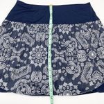 Lucky in Love Pleated Tennis Skort Women's Size Small Navy Blue Bandana Paisley Photo 8