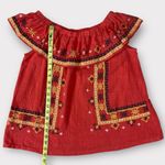 easel Women’s Off Shoulder Embroidered Boho Peasant Blouse Size Small #158 Photo 2