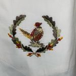 Evan Picone  Vintage Ivory Button Down Blouse with Bird Photo 6