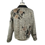 ANAGE Vintage Blazer Small Art To Wear‎ Animal Print Beaded Embroidered Size XL Black Photo 4