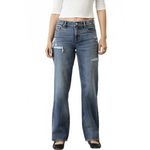 PacSun Jordyn Low Rise Straight Leg Jeans Ripped Dark Blue Wash NWT Cassie Sz 27 Photo 1