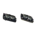 Vintage 50s Signed Sarah Coventry Midnight Magic Black Smoky Stone Clip Earrings Photo 3