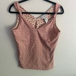 Liz Claiborne  Floral Tank Top V Neck Sleeveless Cottagecore Petite‎ S Photo 3