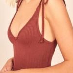 Reformation Shandy Ribbed Knit Midi Slip Dress Photo 3