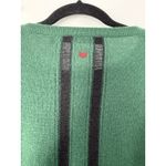 June72 100% Cashmere Sweater Green Back Stripe Detail Crewneck Size M Soft Cozy Size M Photo 3