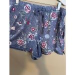 Croft & Barrow Croft & Borrow Blue With Floral Print Sleep Shorts Woman’s Size Large NEW Photo 2