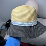 Permanent Vacation Two Tone Paper Woven Floppy Brim Hat One Size Black Photo 10