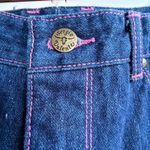 VTG 1970s Sergio Valente Pink Topstich Straight Leg Blue Jeans 27" NWT deadstock Photo 2