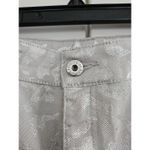 Chico's 1.5 Platinum Denim US 10 Silver Foil Leopard Print Capri Cropped Jeans Photo 3