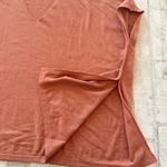 Look By M Apricot V Neck Merino Blend Short Sleeve Knit Poncho Cozy Layering O/S Orange Size undefined Photo 5