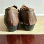 Taos Rhumba Gray Brown Leather Slip On Shoes Casual Pumps Low Heel Strap Size 9 Photo 3
