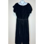 Vintage Womens Black Velvet Art Deco Dress Retro Union Label Dark Girly SIZE M/L Size M Photo 1
