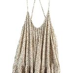 Urban Outfitters Out From Under Slip Dress Womens S Cream Tan Gauze Tiered Dot Print Beach Boho Photo 7