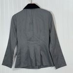 Vintage City Triangles Blazer Women’s 5 Gray Pinstripe Velvet Collar 80s 90s USA Black Size undefined Photo 2