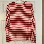 Loft Brown Pink Red Striped Stretch Long Sleeve Top XL Photo 1