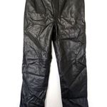 River Island  Black Faux Leather Pants Sz 12 Photo 4