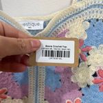 Vestique  Crochet Knit Crop Tank Top Pastel Patchwork Boho Festival Retro Sz M/L Photo 5