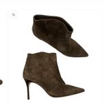 Carolina Herrera  suede ankle boots brown western pointed toe fall designer $600 Photo 2