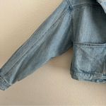 BLANK NYC Cropped Demin Trucker Jacket Elastic Waist M Photo 2