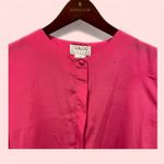Talbots Cute pink silky button front blouse short sleeve bubblegum Photo 1