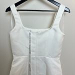 Elliatt Amelie Square Neck Duchesse Satin Cocktail Minidress in Ivory Small Photo 7