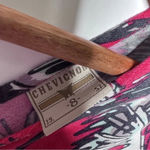 Chevignon Red Tropical Palm Tree Cap Sleeve Mini Dress Size 8 Photo 3