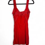 Light Before Dark size S red slip style mini dress with lace and an open back Photo 6