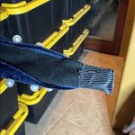 NWOT Navy Blue Velvet Pearl Knotted Headband Elegant Holiday Chic Photo 4